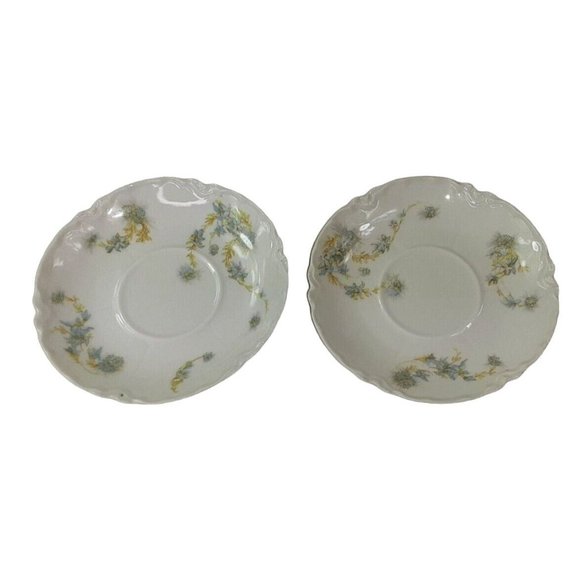 Haviland & Co Limoges France Saucers Multicolor Floral 2 Sets of 2~ Lot … - Picture 3 of 8